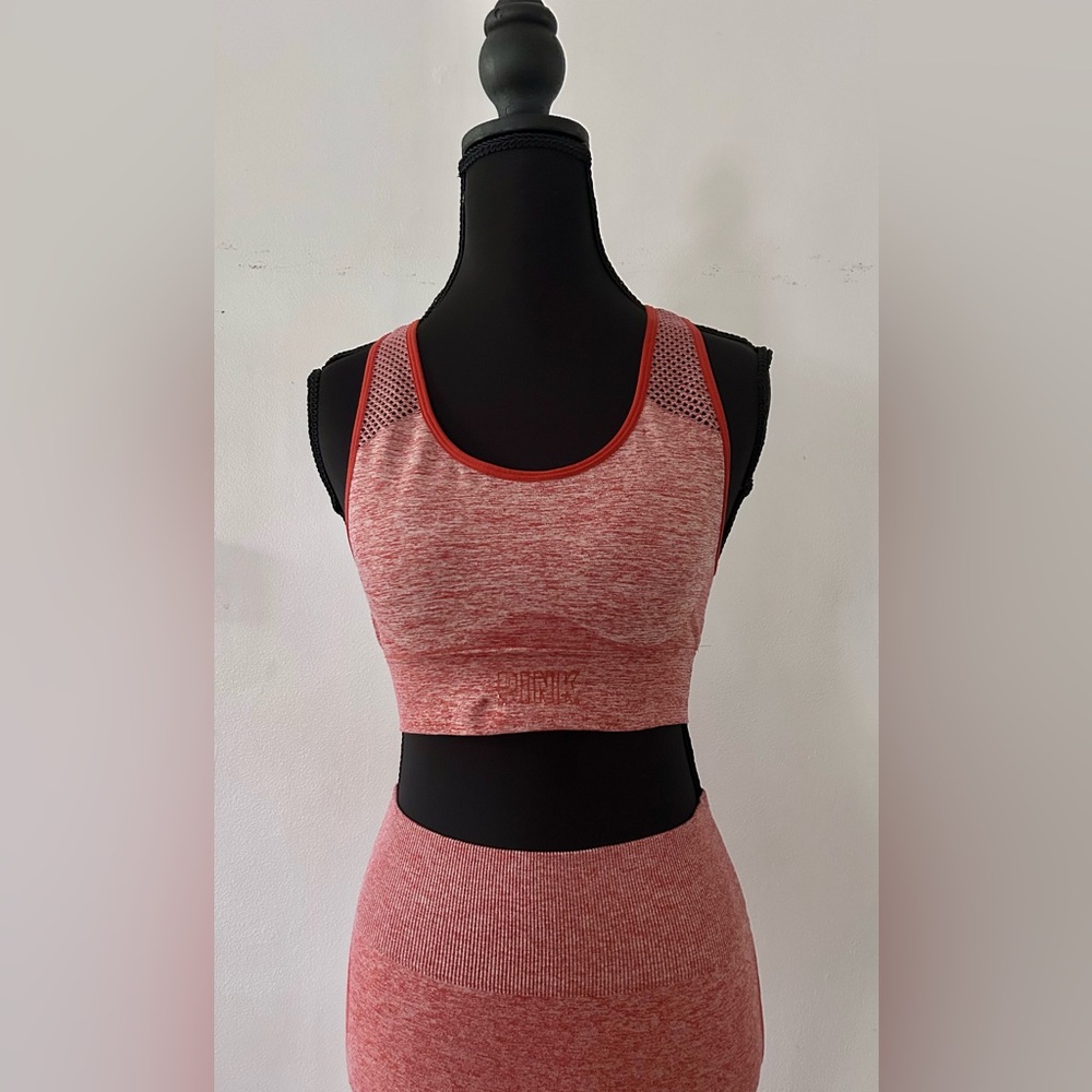 Victoria's Secret Pink Heathered Sports Bra and seamless leggings set Size: XS/S